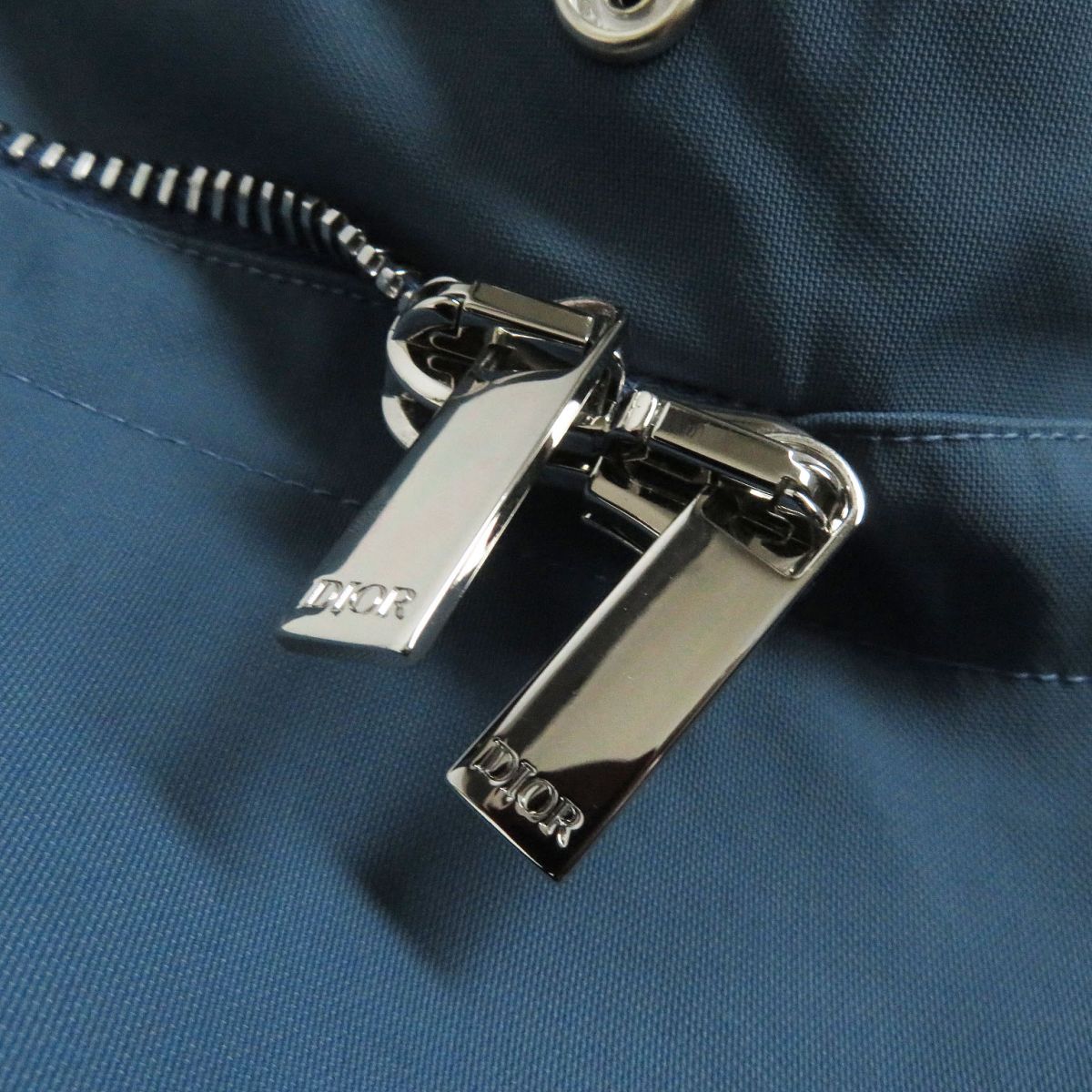 Dior Logo Embroidered Mod Coat Blue 44