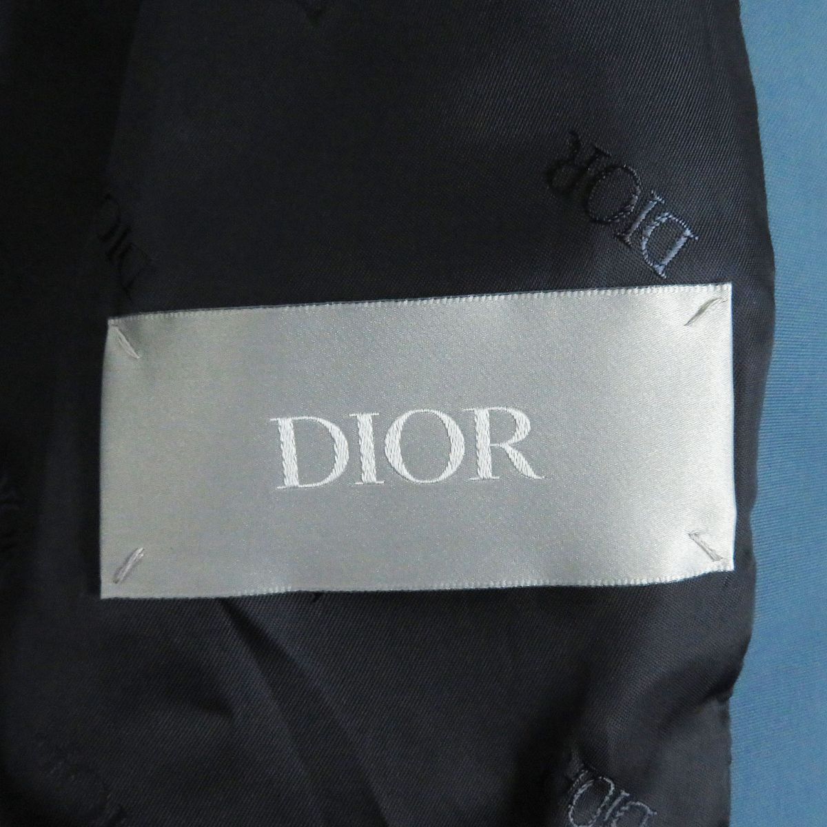 Dior Logo Embroidered Mod Coat Blue 44