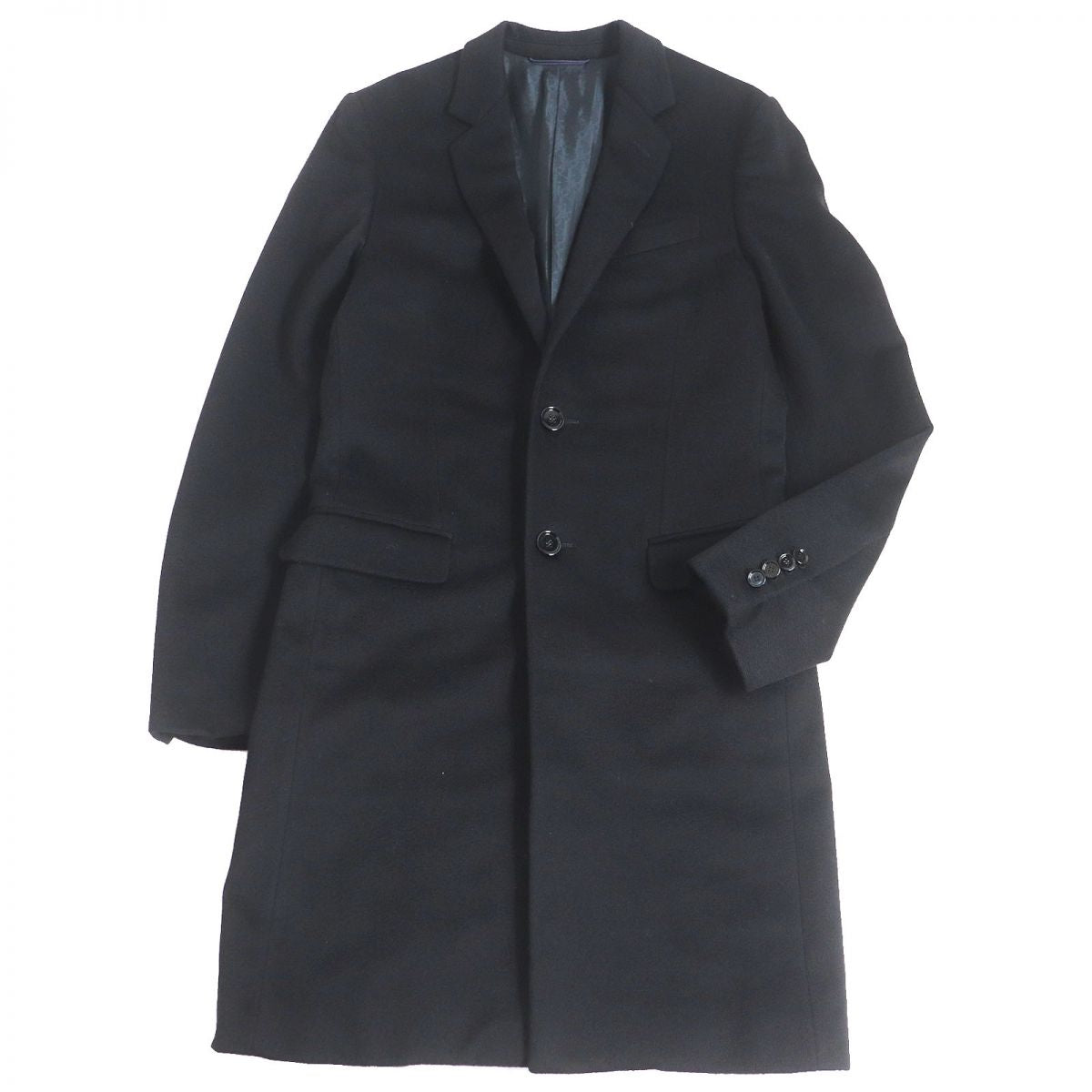 Dior Cashmere Chesterfield Coat Black 44