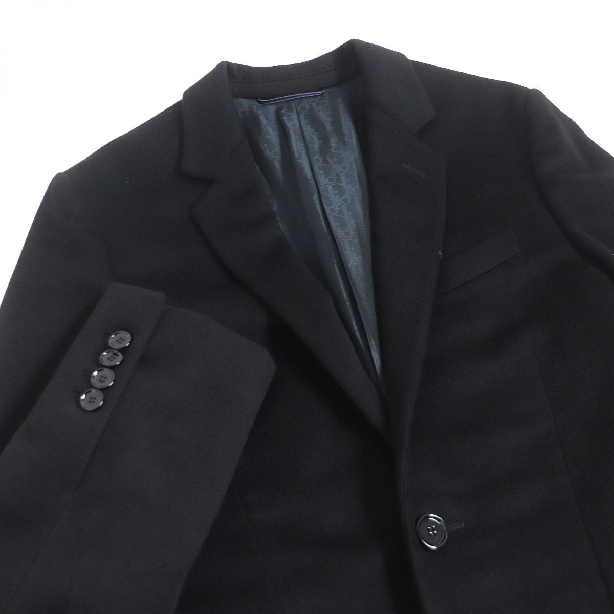 Dior Cashmere Chesterfield Coat Black 44