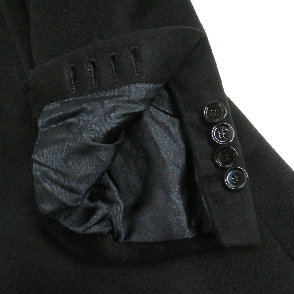 Dior Cashmere Chesterfield Coat Black 44