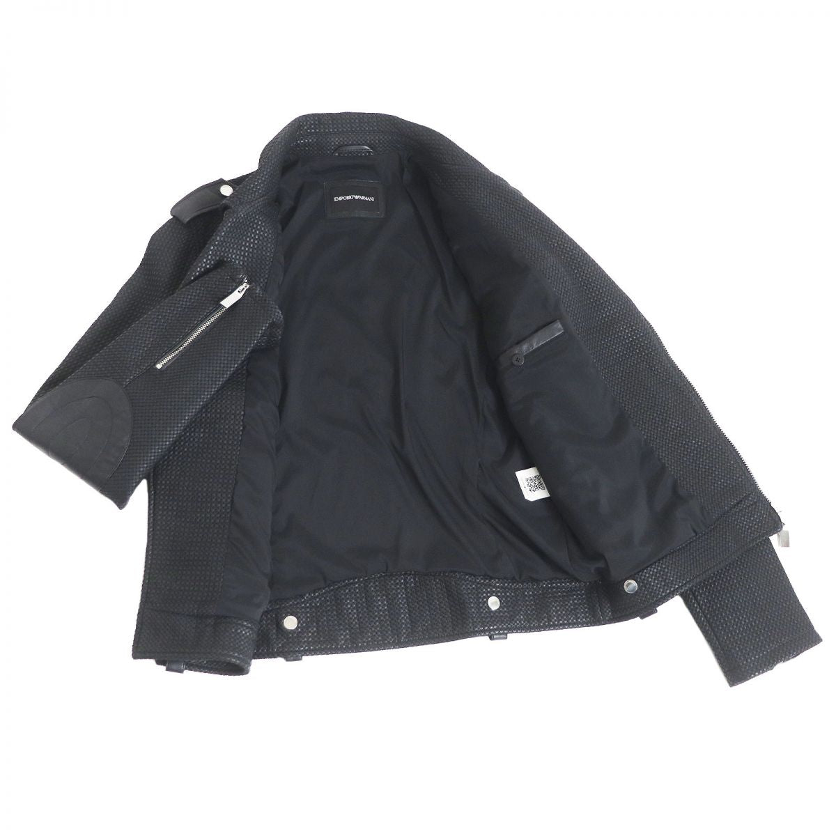 Armani Lambskin Leather Jacket Black Size 50