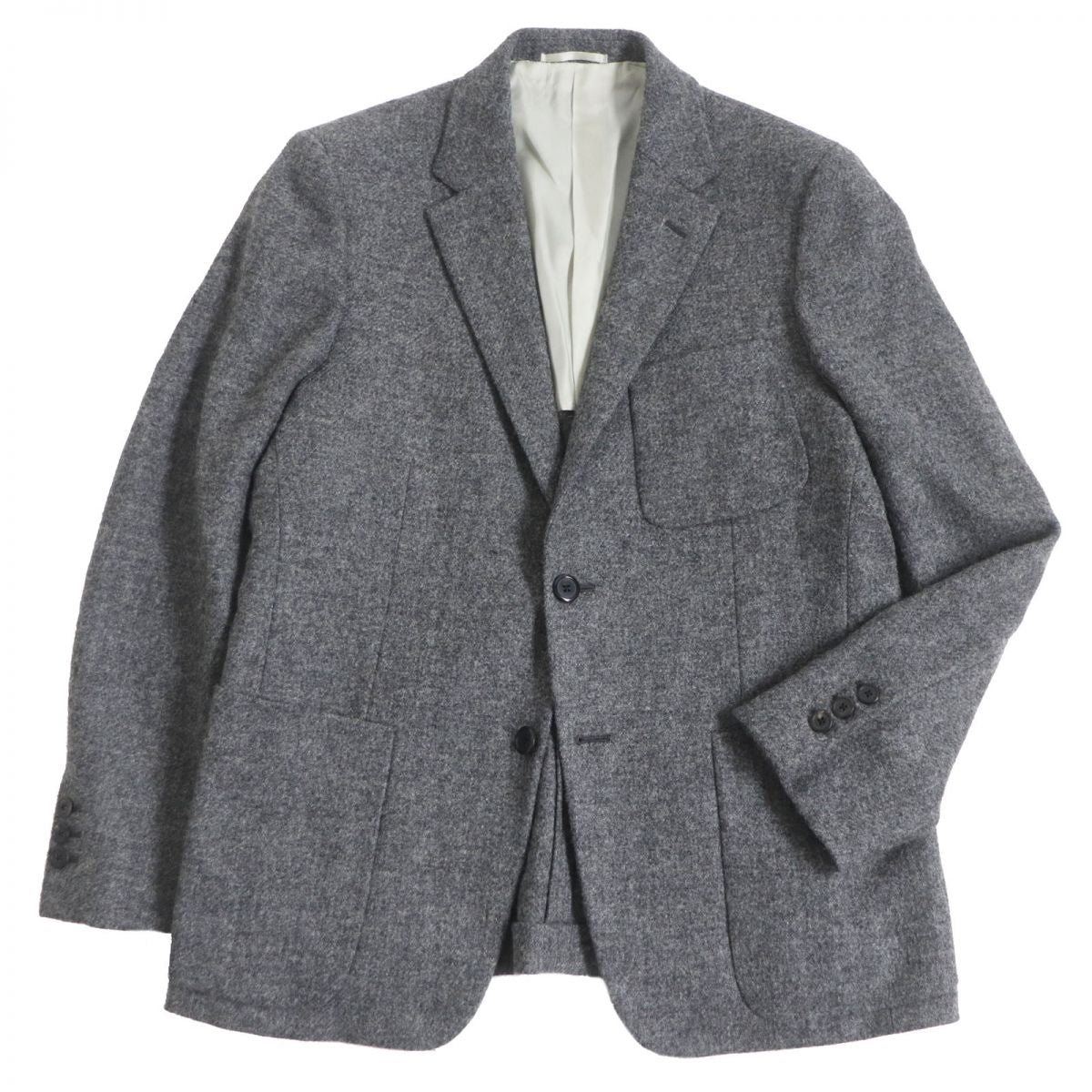 Prada Wool Single Jacket Blazer Gray 48