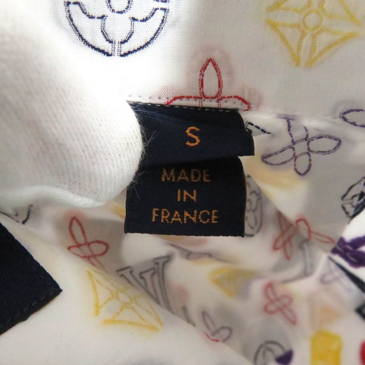 Louis Vuitton Monogram Embroidered Cotton Shirt S