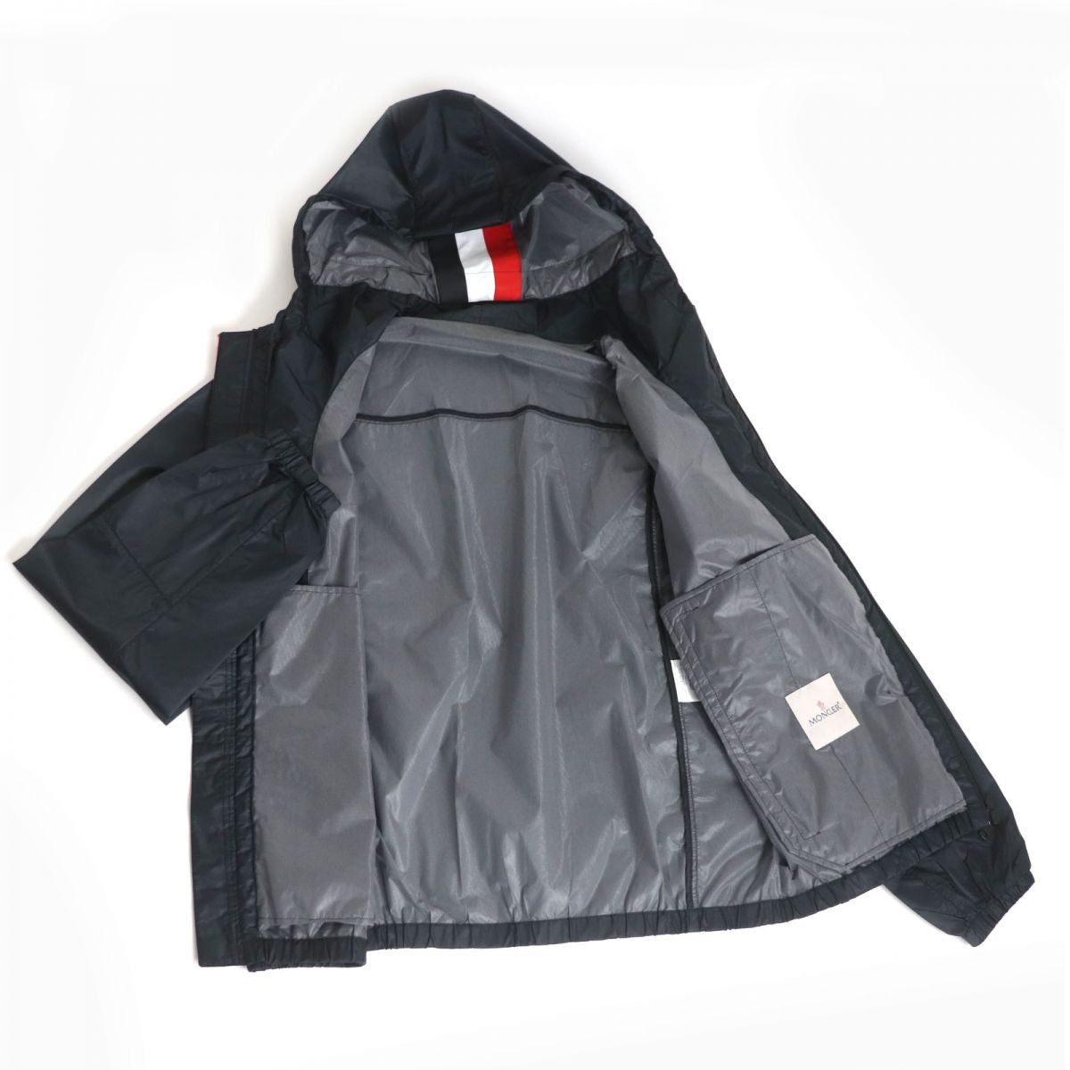 Moncler AURIOL Nylon Hooded Jumper Dark Gray