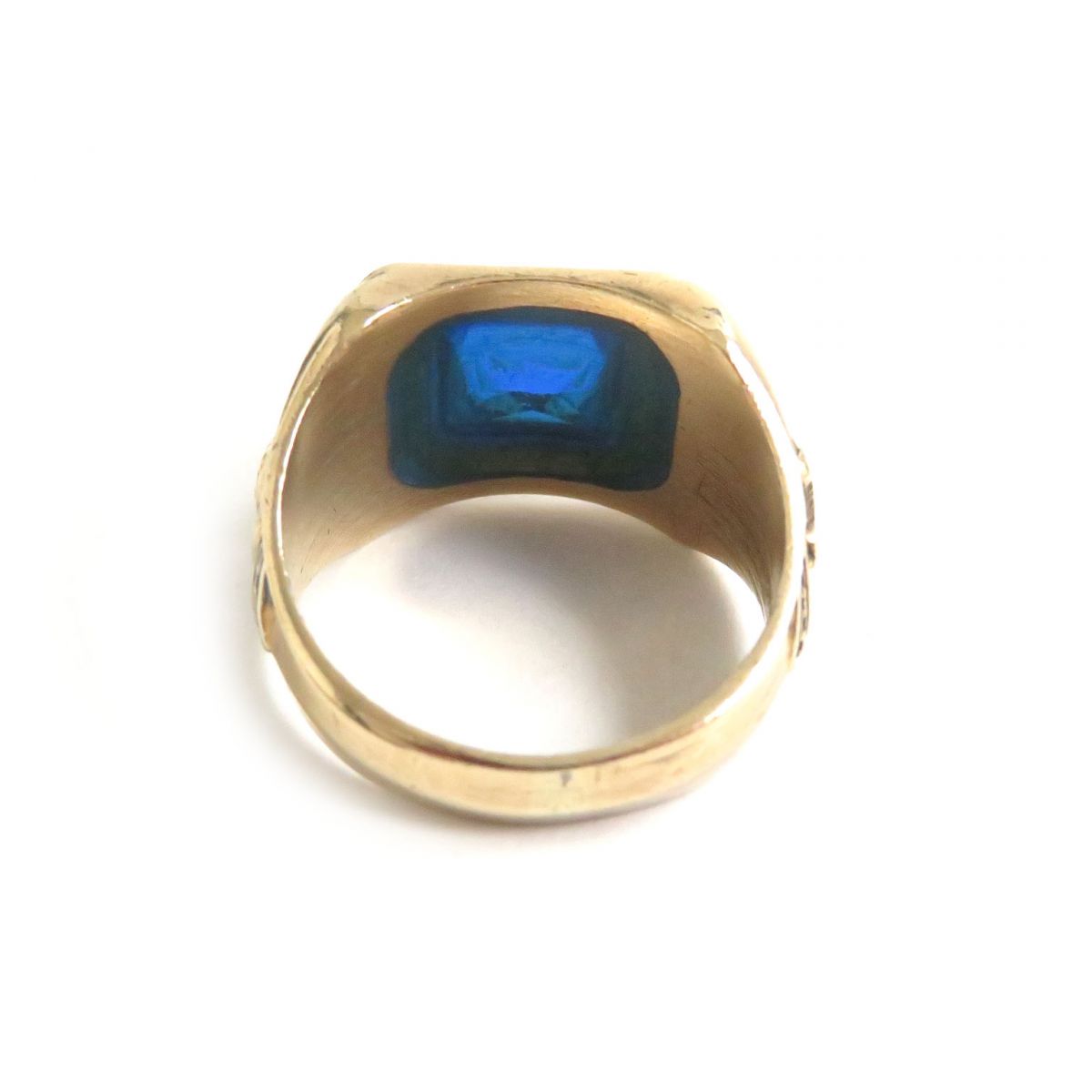 Balfour Vintage 1969 Norwin High School 10K Blue Stone Ring