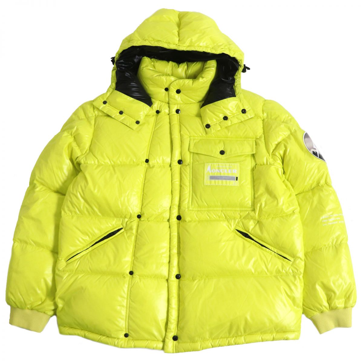 Moncler ANTHEMY Hooded Down Jacket Neon Yellow