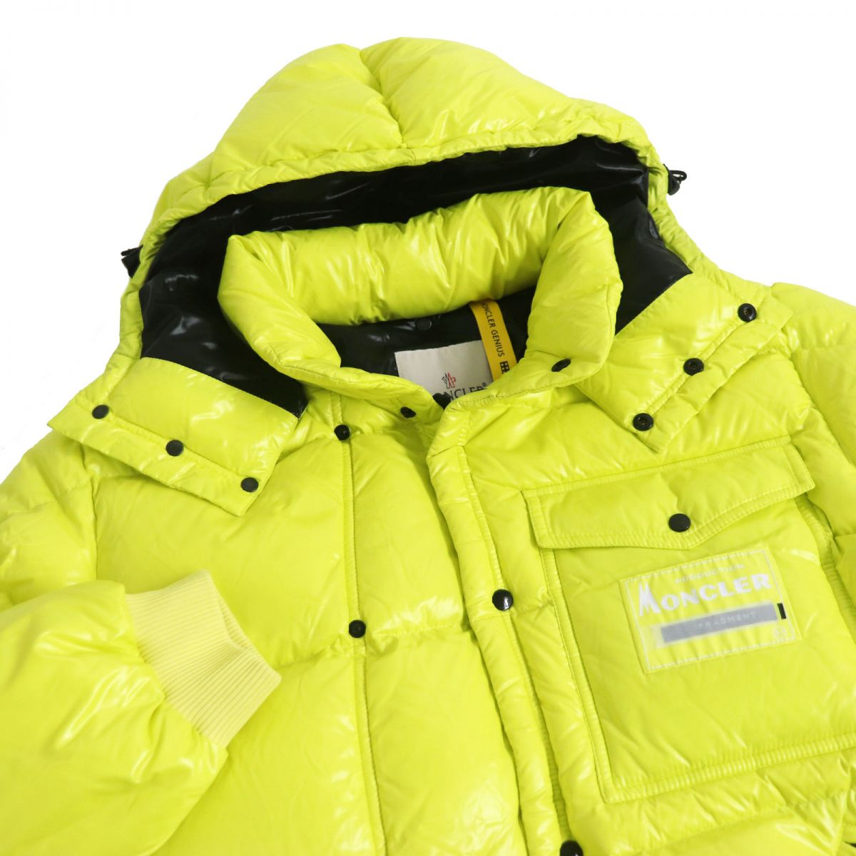 Moncler ANTHEMY Hooded Down Jacket Neon Yellow