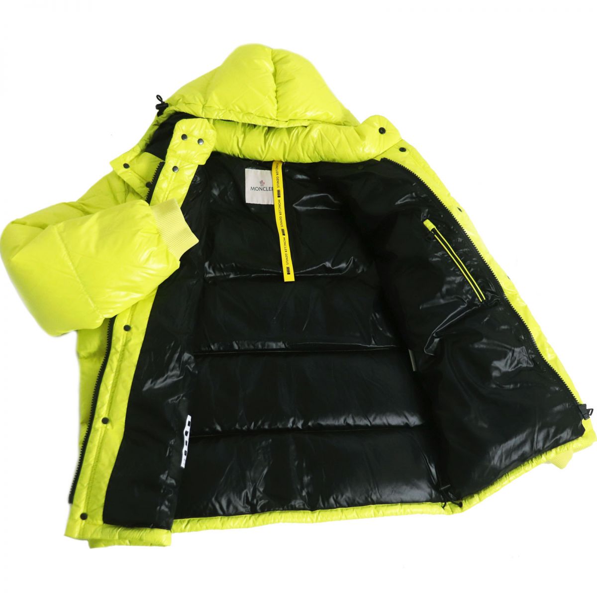 Moncler ANTHEMY Hooded Down Jacket Neon Yellow