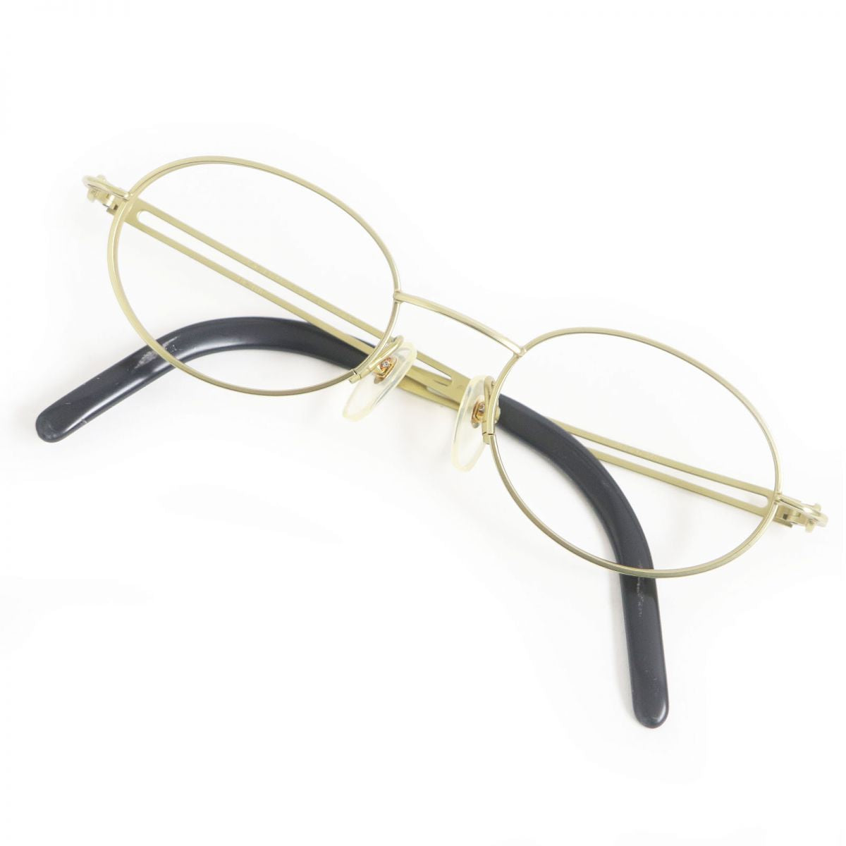 Yohji Yamamoto Logo Glasses Frame Gold Black