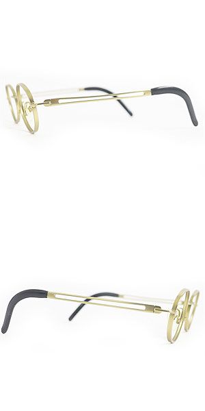 Yohji Yamamoto Logo Glasses Frame Gold Black