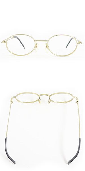 Yohji Yamamoto Logo Glasses Frame Gold Black