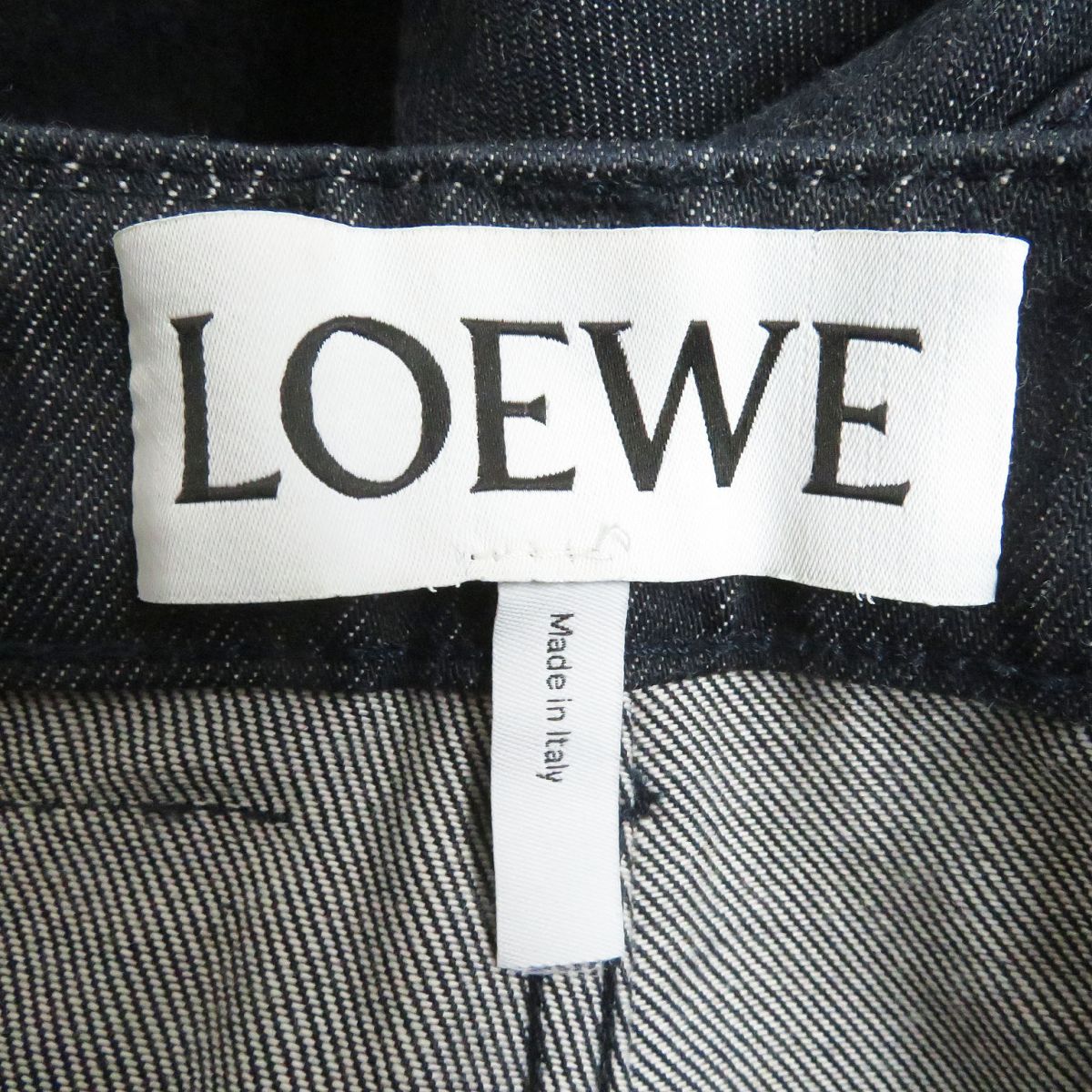 Loewe Logo Leather Patch Denim Pants Blue 44