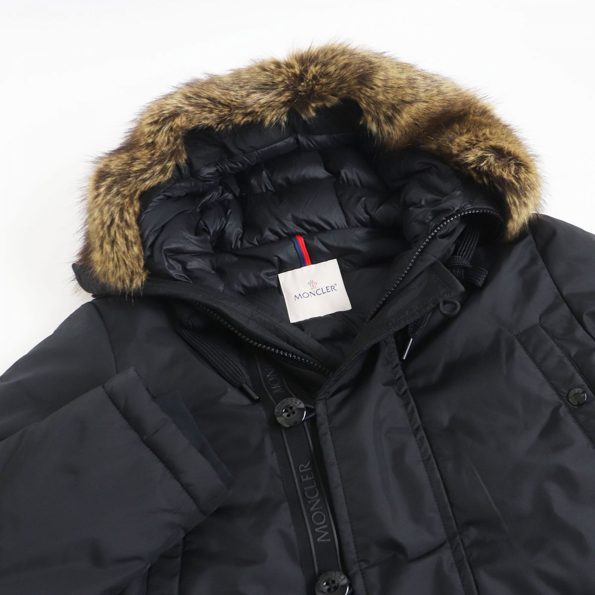 Moncler AJA GIUBBOTTO Eco Fur Hooded Down Jacket