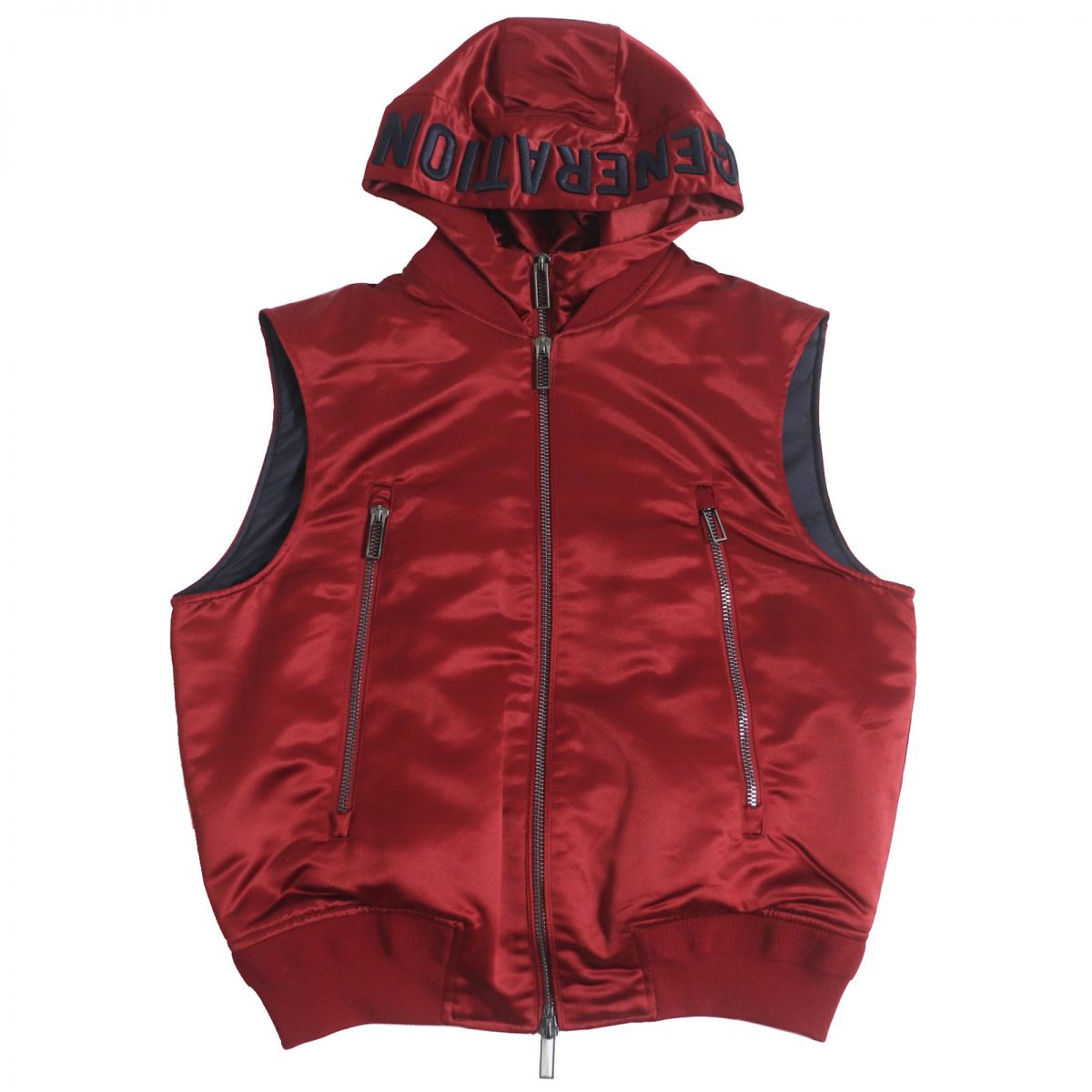 Emporio Armani Hooded Padded Vest Red