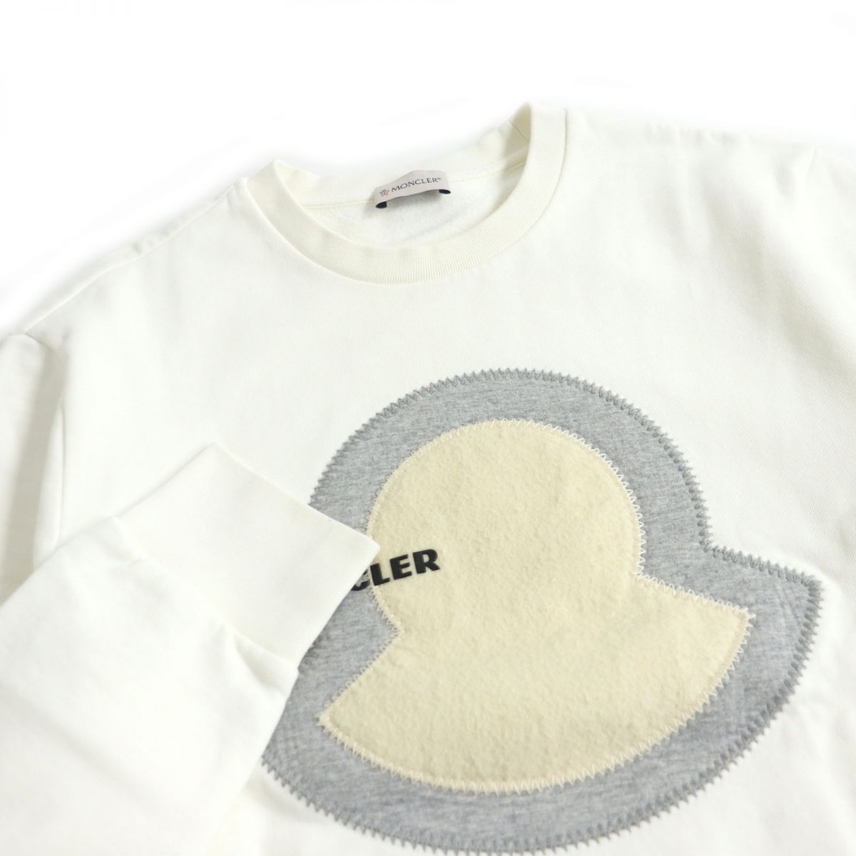 Moncler Cotton Logo Sweatshirt White XL