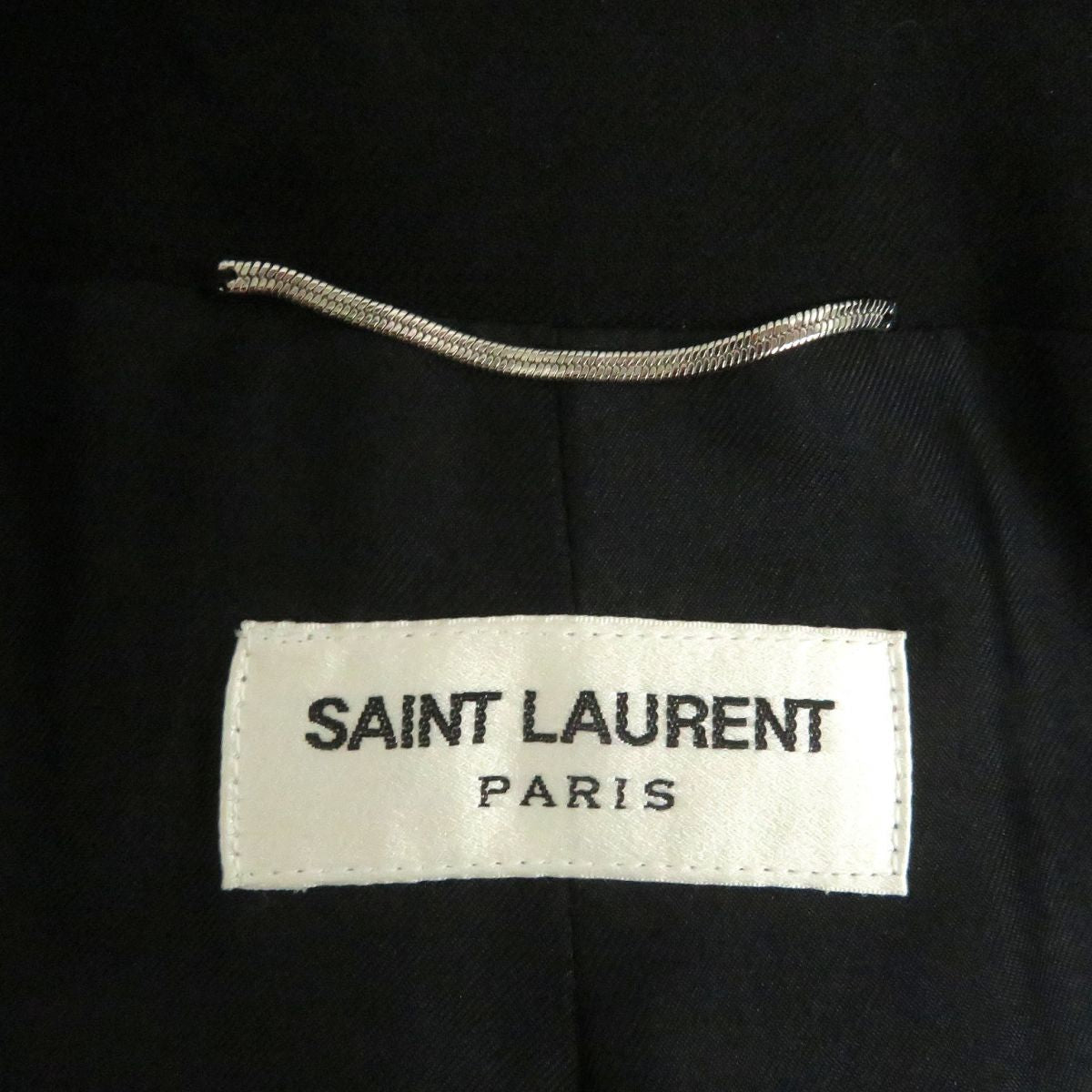 Saint Laurent Cropped Officer Jacket Black Gold