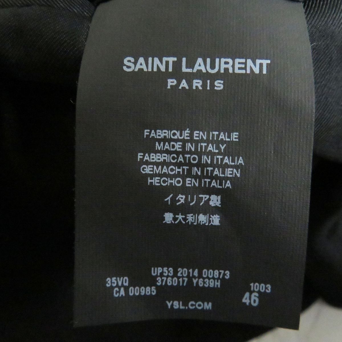 Saint Laurent Cropped Officer Jacket Black Gold