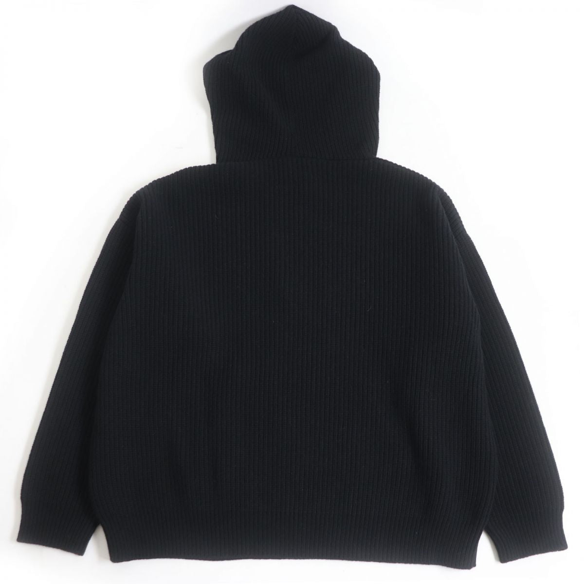 Celine XS Embroidered Sequin Hooded Sweater Black