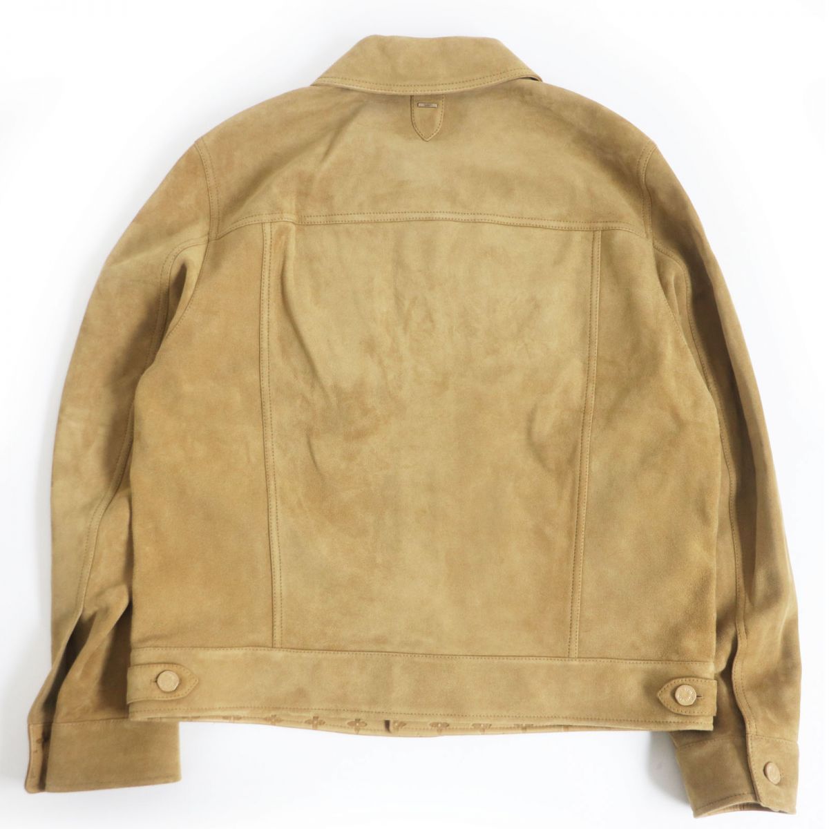 Louis Vuitton Monogram Suede Denim Jacket Beige