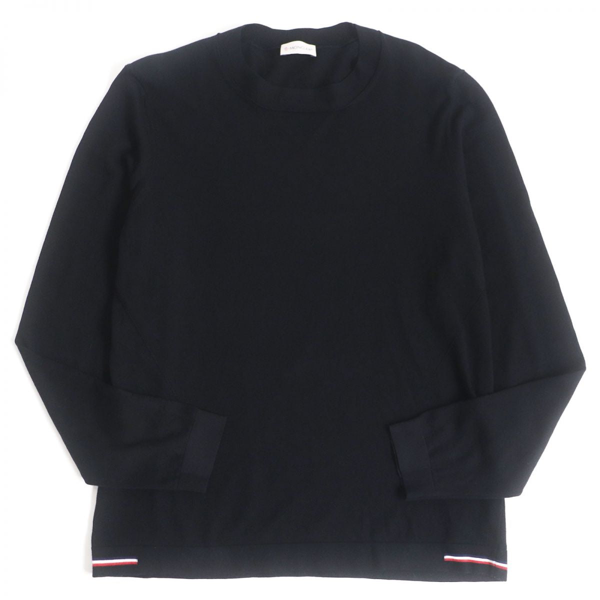 Moncler GIROCOLLO TRICOT Cotton Sweater Black M