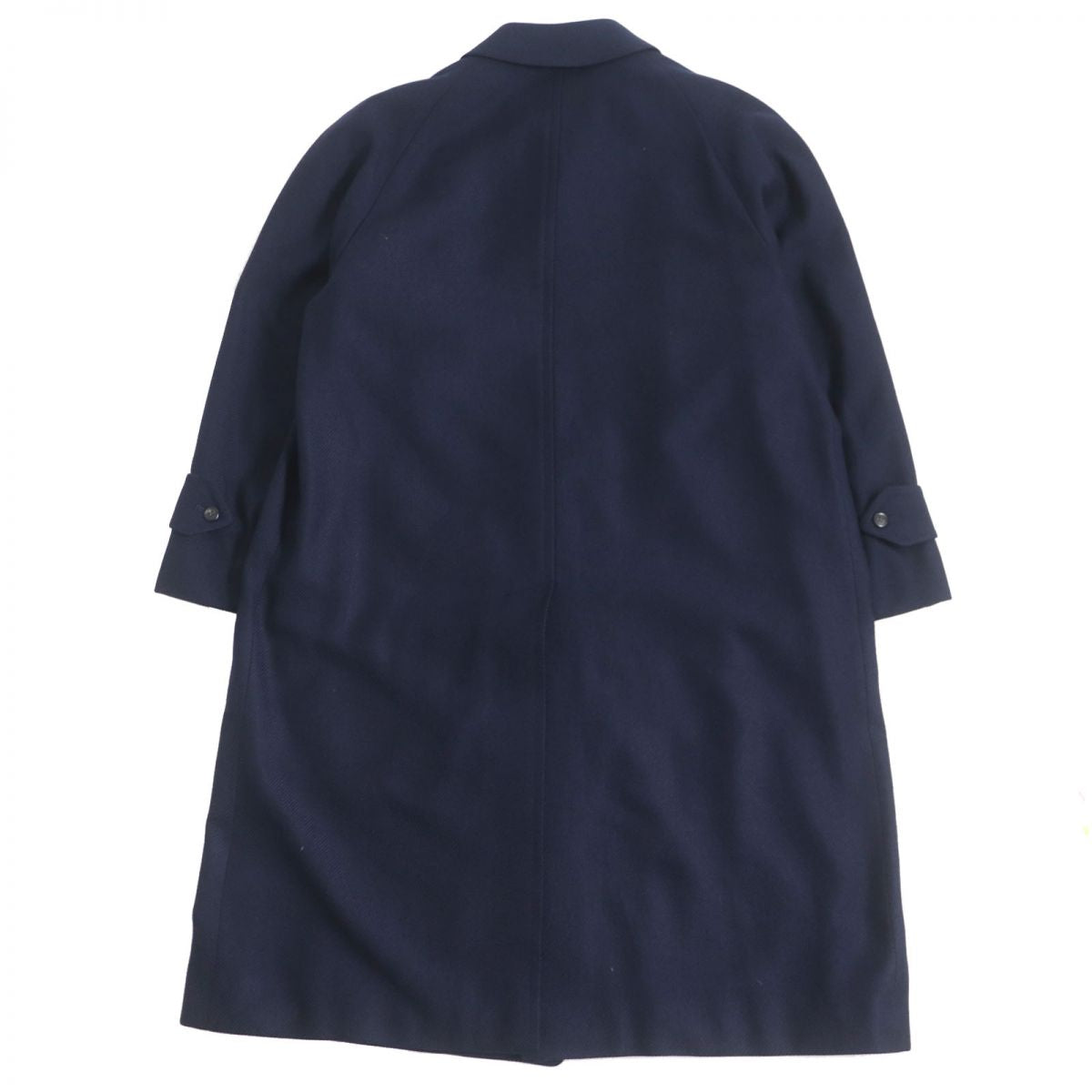 Burberry Cashmere/Silk Balmac Coat Navy Men's