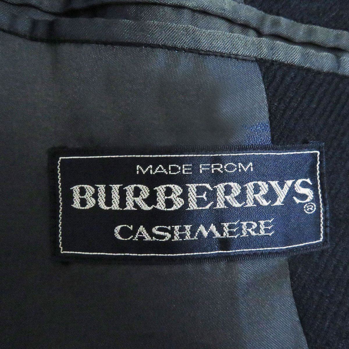 Burberry Cashmere/Silk Balmac Coat Navy Men's