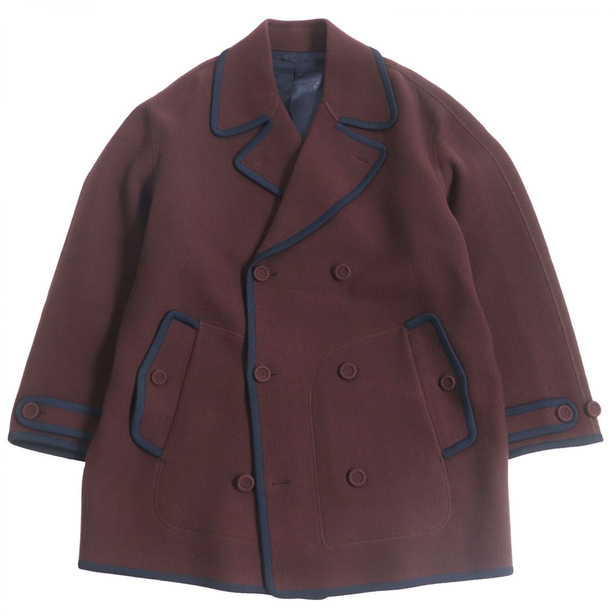 Dior Wool Cashmere Double-Breasted Coat Brown