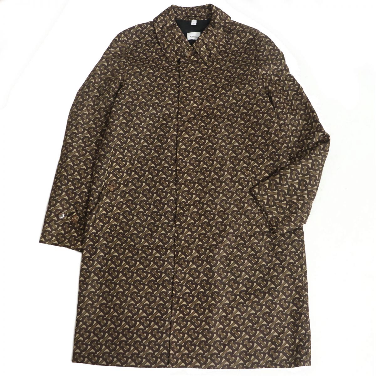 Burberry Nylon TB Monogram Long Coat Brown