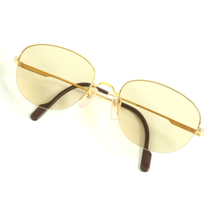 Cartier Trinity Half-Rim Sunglasses Gold Bordeaux