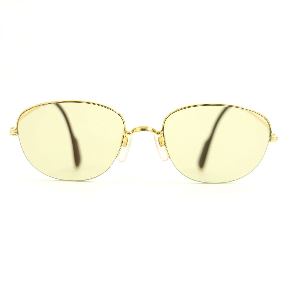 Cartier Trinity Half-Rim Sunglasses Gold Bordeaux