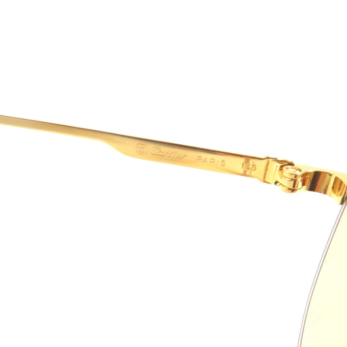 Cartier Trinity Half-Rim Sunglasses Gold Bordeaux