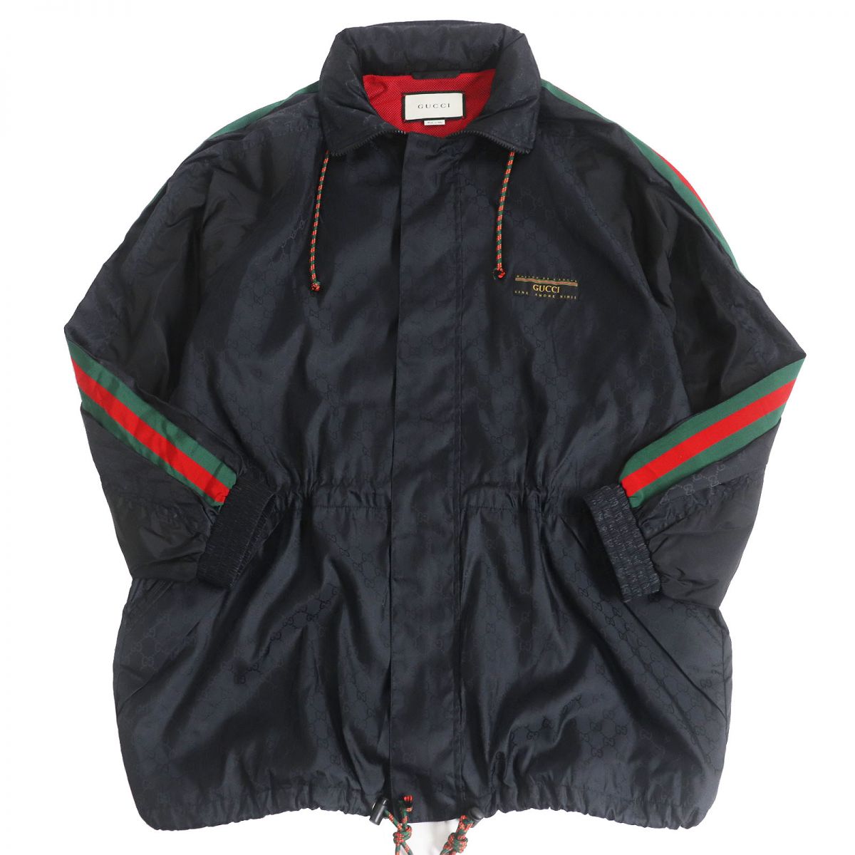 Gucci GG Jacquard Web Hooded Nylon Blouson