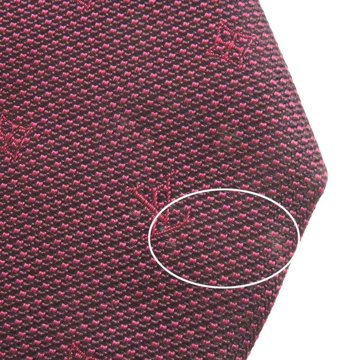 Louis Vuitton Monogram Flower Silk Tie Bordeaux