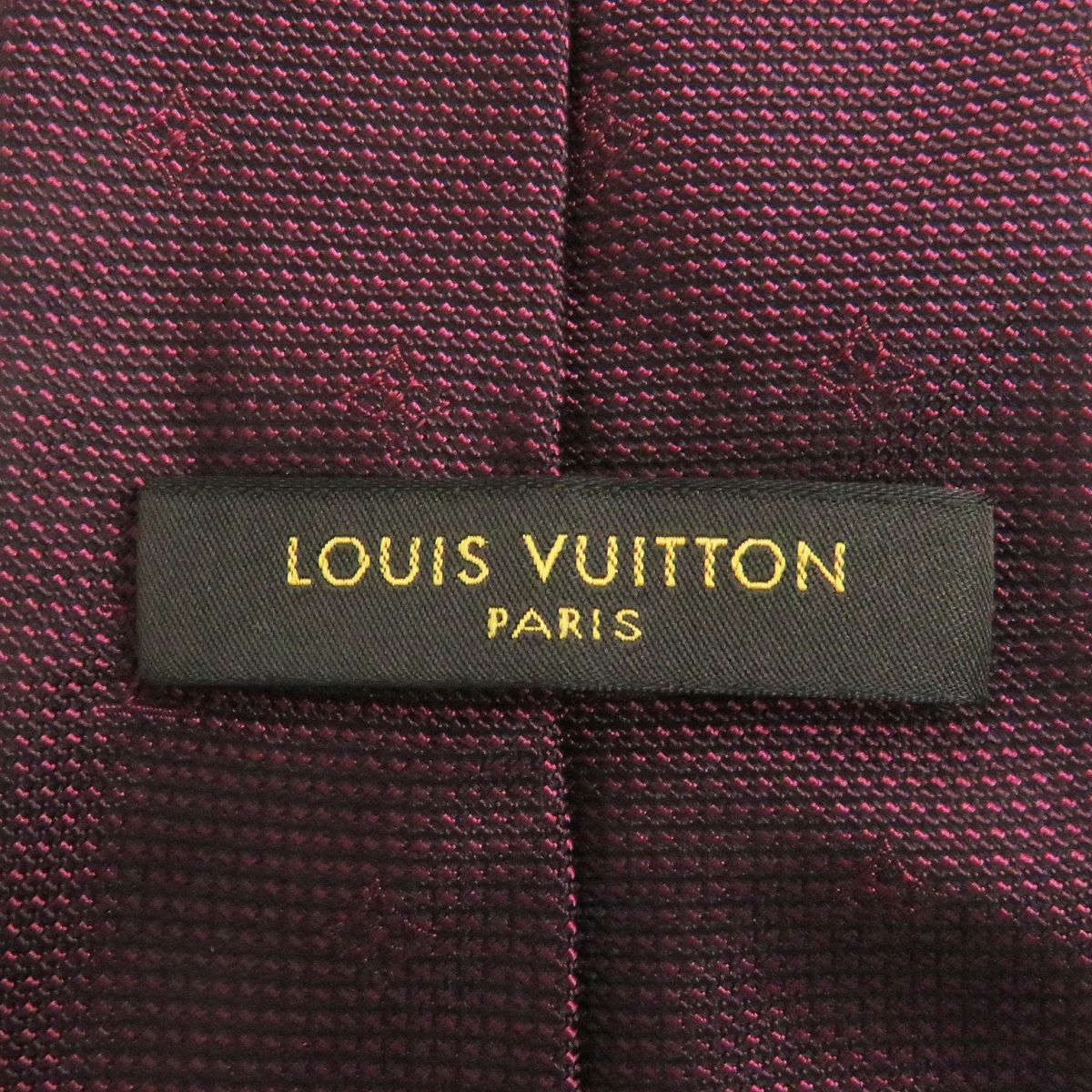 Louis Vuitton Monogram Flower Silk Tie Bordeaux