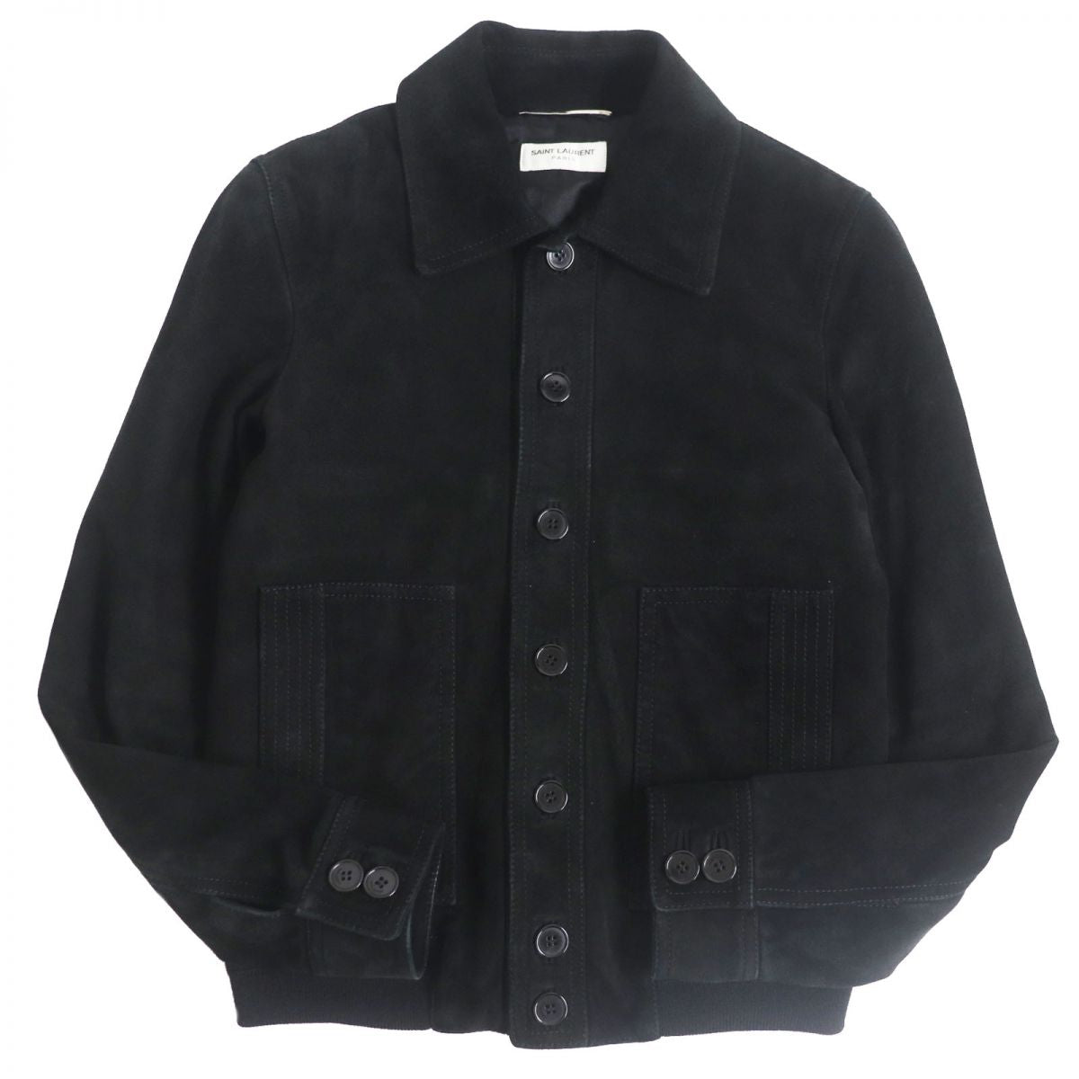 Saint Laurent Goatskin Suede Jacket Black