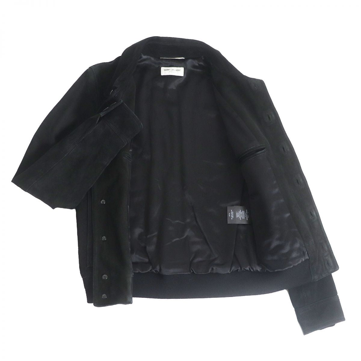 Saint Laurent Goatskin Suede Jacket Black