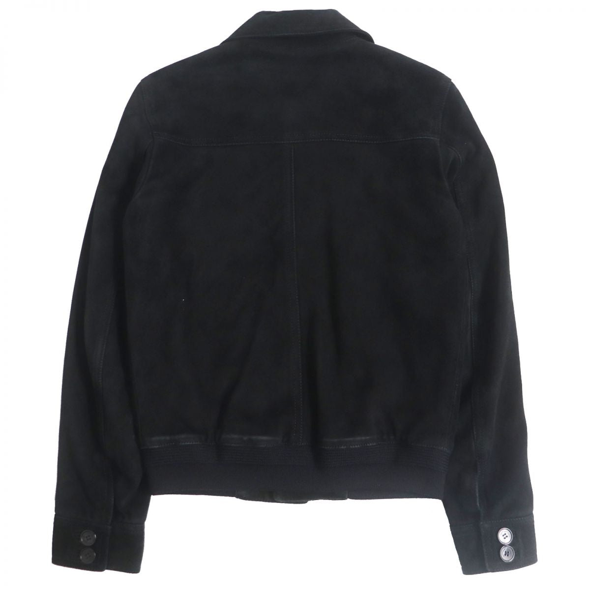 Saint Laurent Goatskin Suede Jacket Black