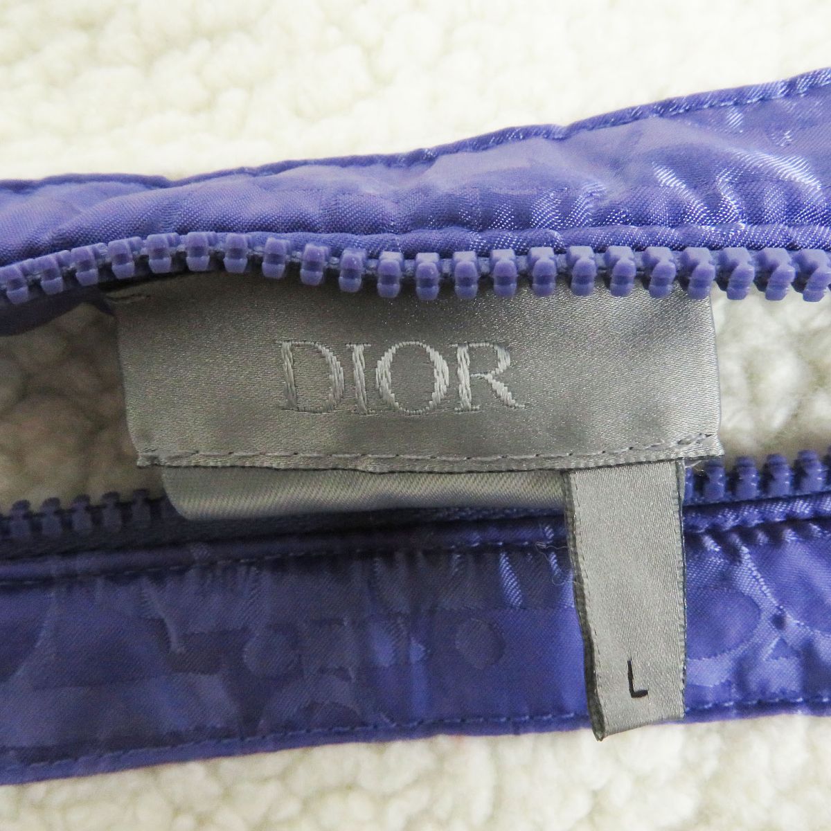 Dior Oblique Saddle Reversible Fleece Jacket L