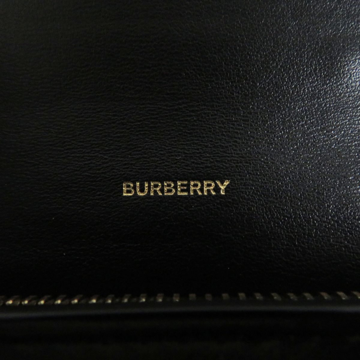 Burberry TB Logo Leather Long Wallet Black