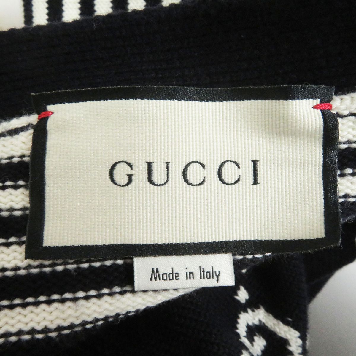 Gucci GG Jacquard Logo Knit Cardigan Black L