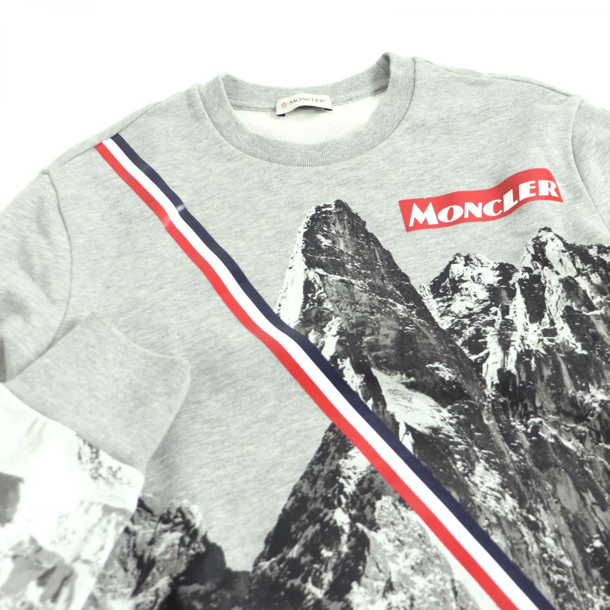 Moncler MAGLIA Tricolor Sweatshirt Grey M