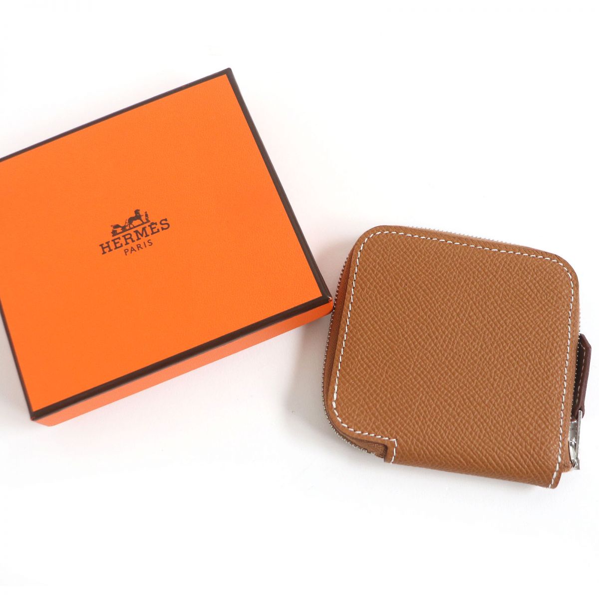 Hermes Azap Compact Mini Epsom Leather Wallet