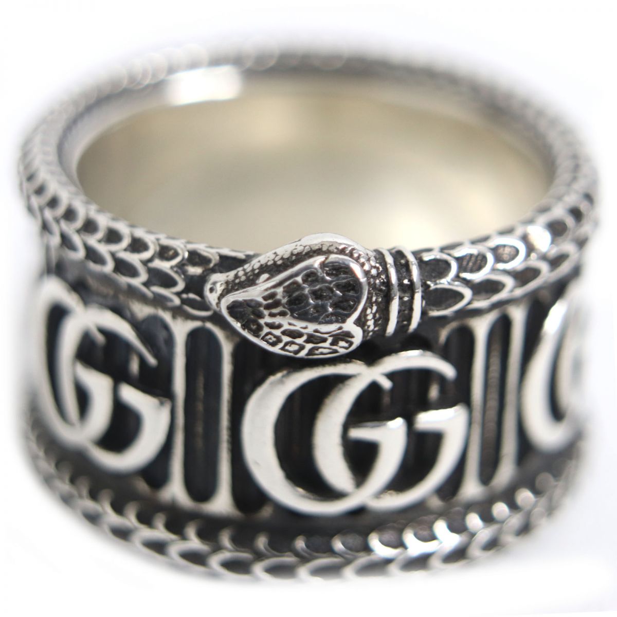 Gucci Double G Snake Silver Ring 577201