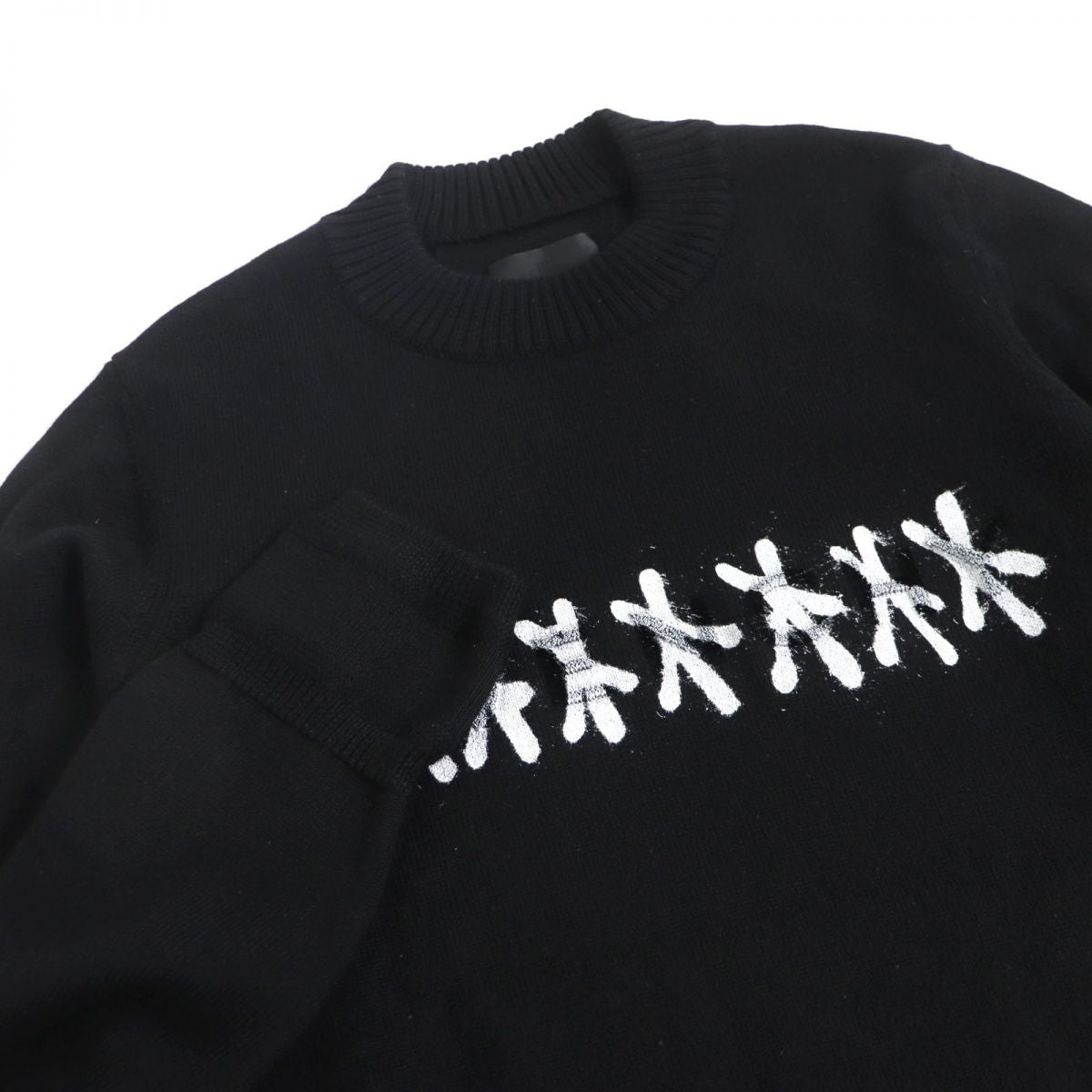 Givenchy Wool Logo Crew Neck Sweater Black M