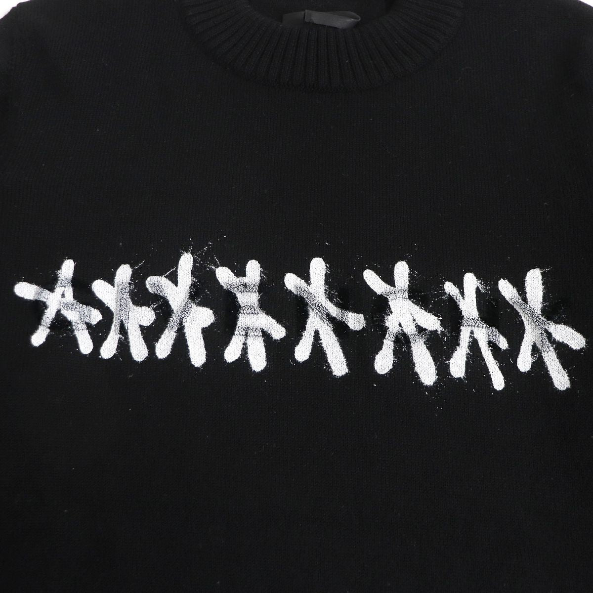 Givenchy Wool Logo Crew Neck Sweater Black M