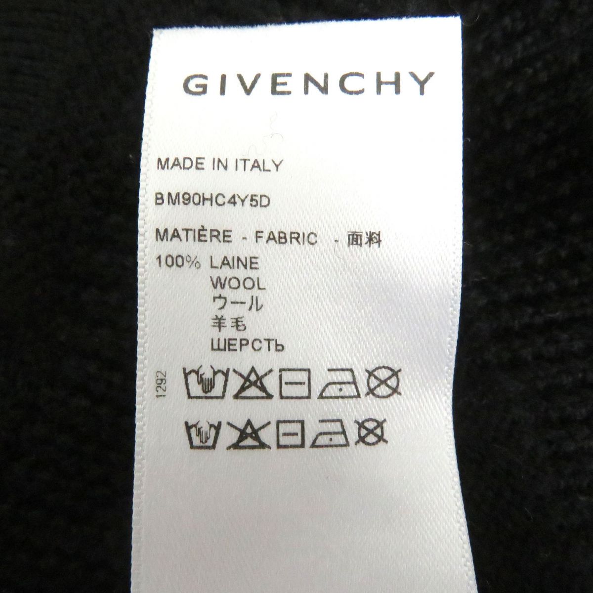 Givenchy Wool Logo Crew Neck Sweater Black M