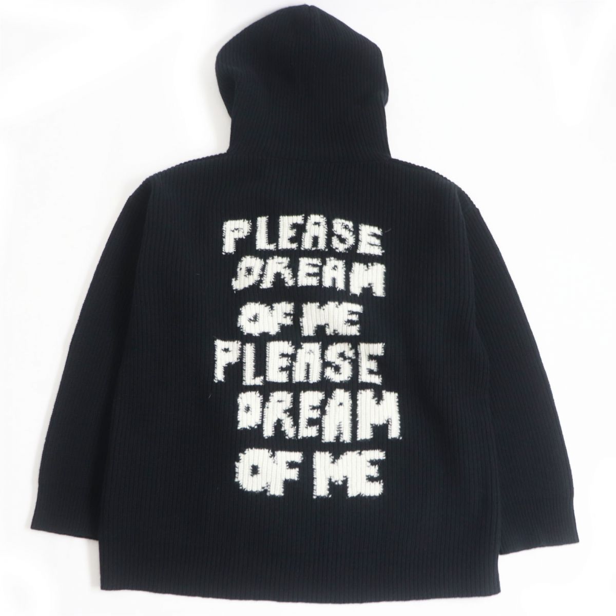 Celine Wool Baja Oversized Knit Hoodie Black