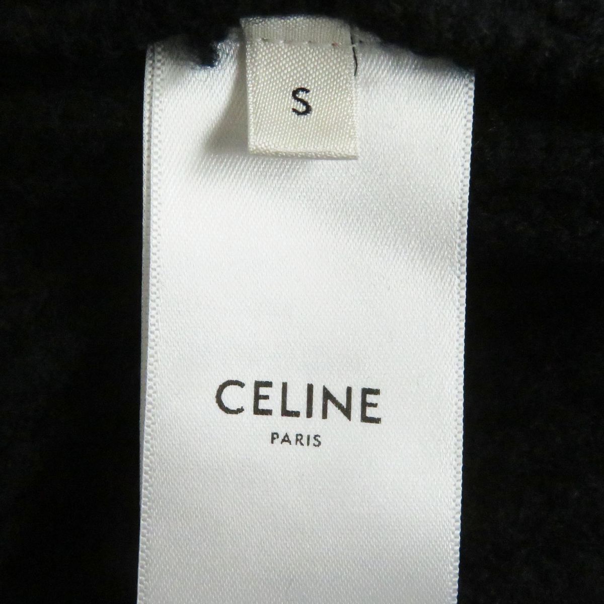 Celine Wool Baja Oversized Knit Hoodie Black