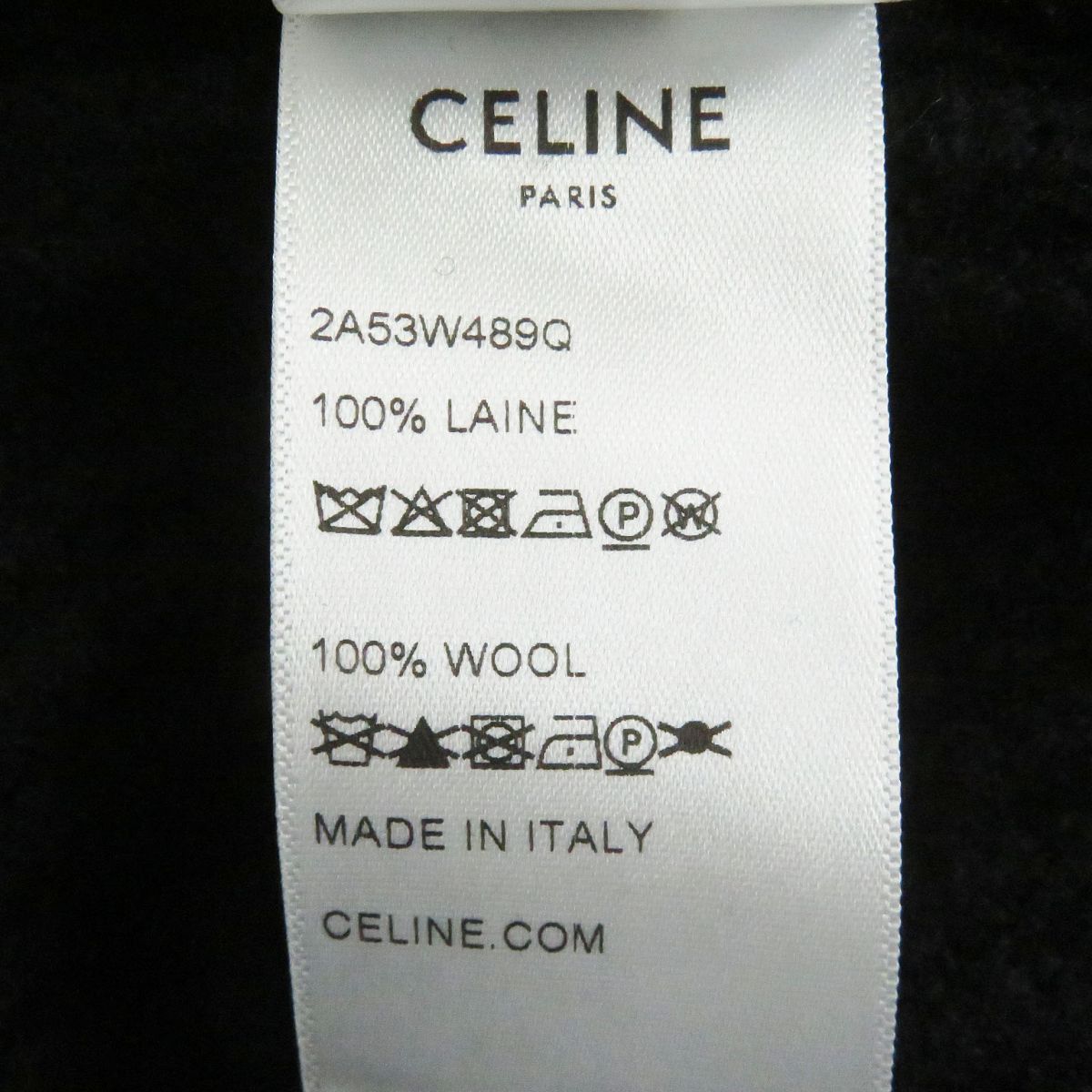 Celine Wool Baja Oversized Knit Hoodie Black